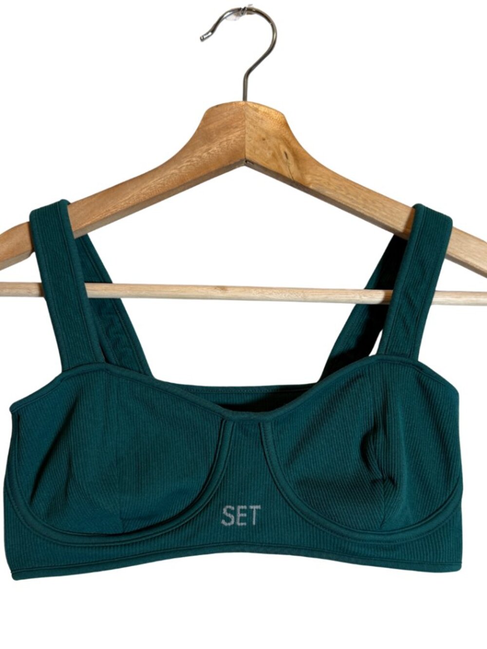 Set Active Sculptflex Contour Sports Bra Workout Top Women's Small Mojito Green